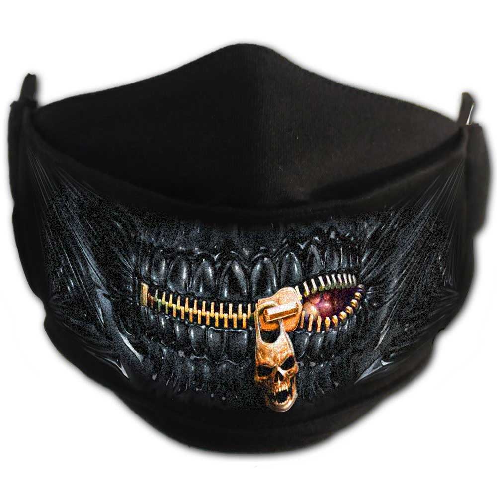 Spiral - ZIPPED MOUTH Face mask - Face mask - Black